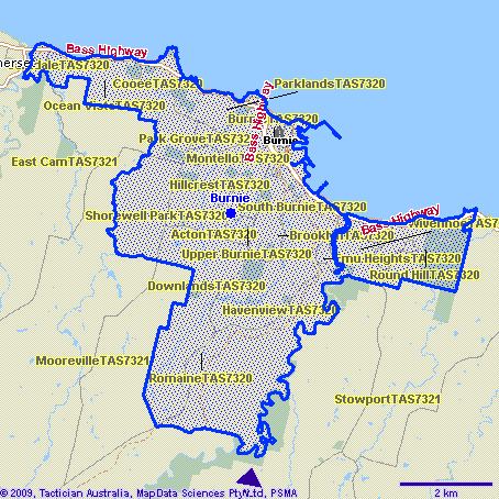 Burnie Map